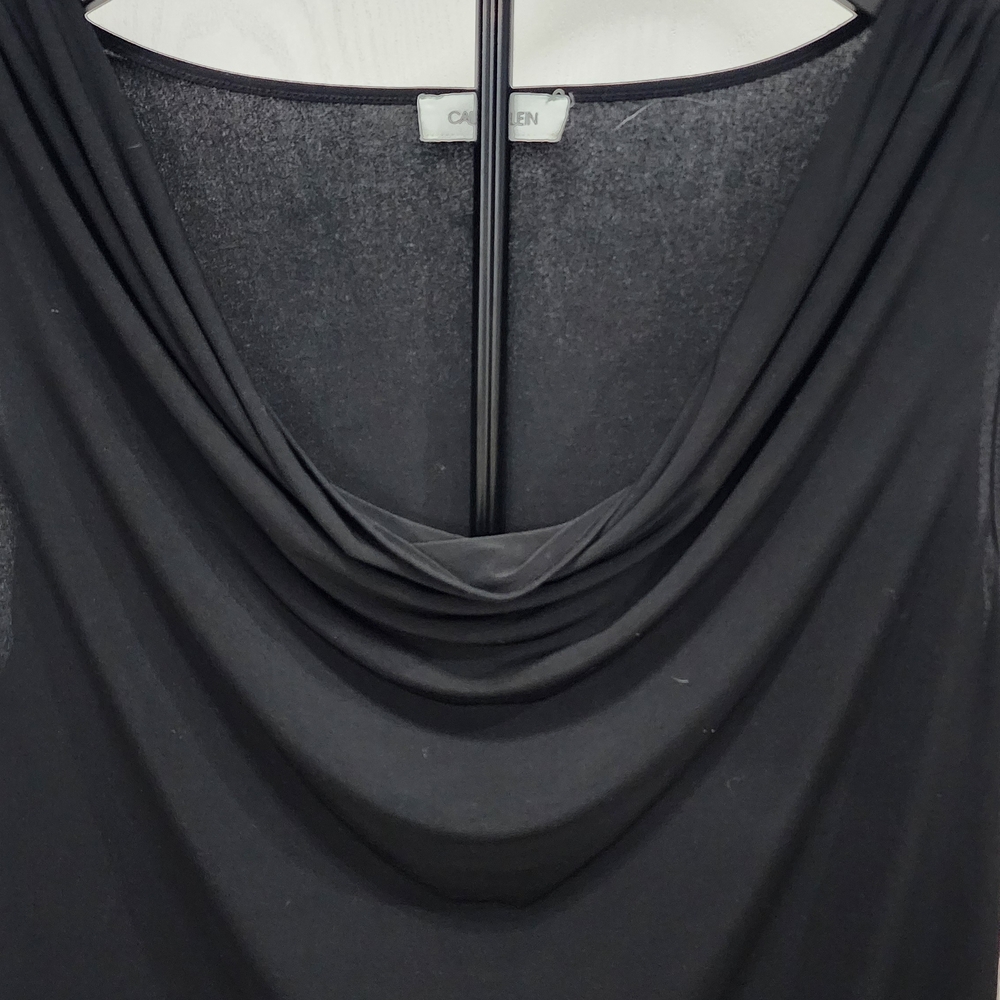 Calvin Klein Black Cowl Neck Blouse. Size L. - Picture 2 of 4